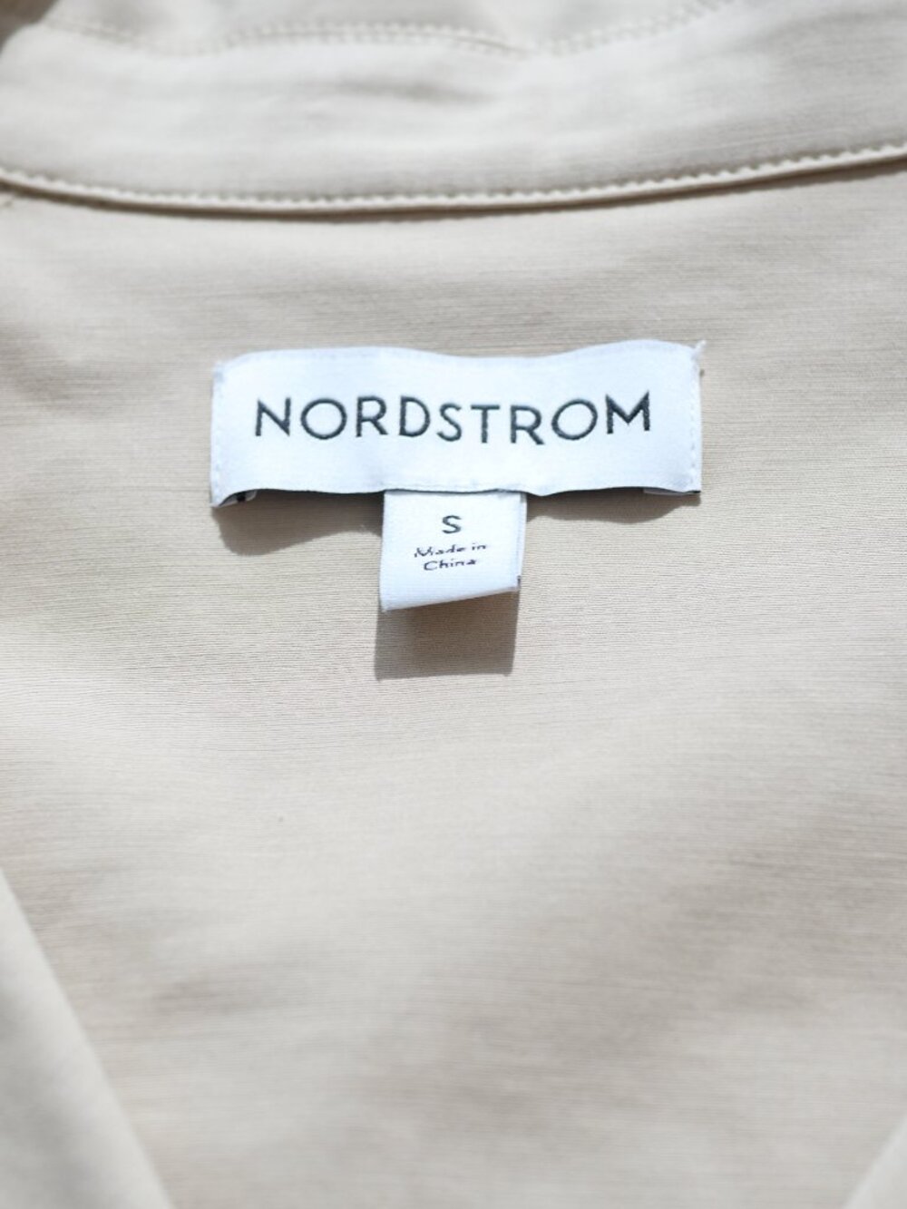Nordstrom Beige Double Breasted Trench Coat Jacket Size S - Picture 2 of 4